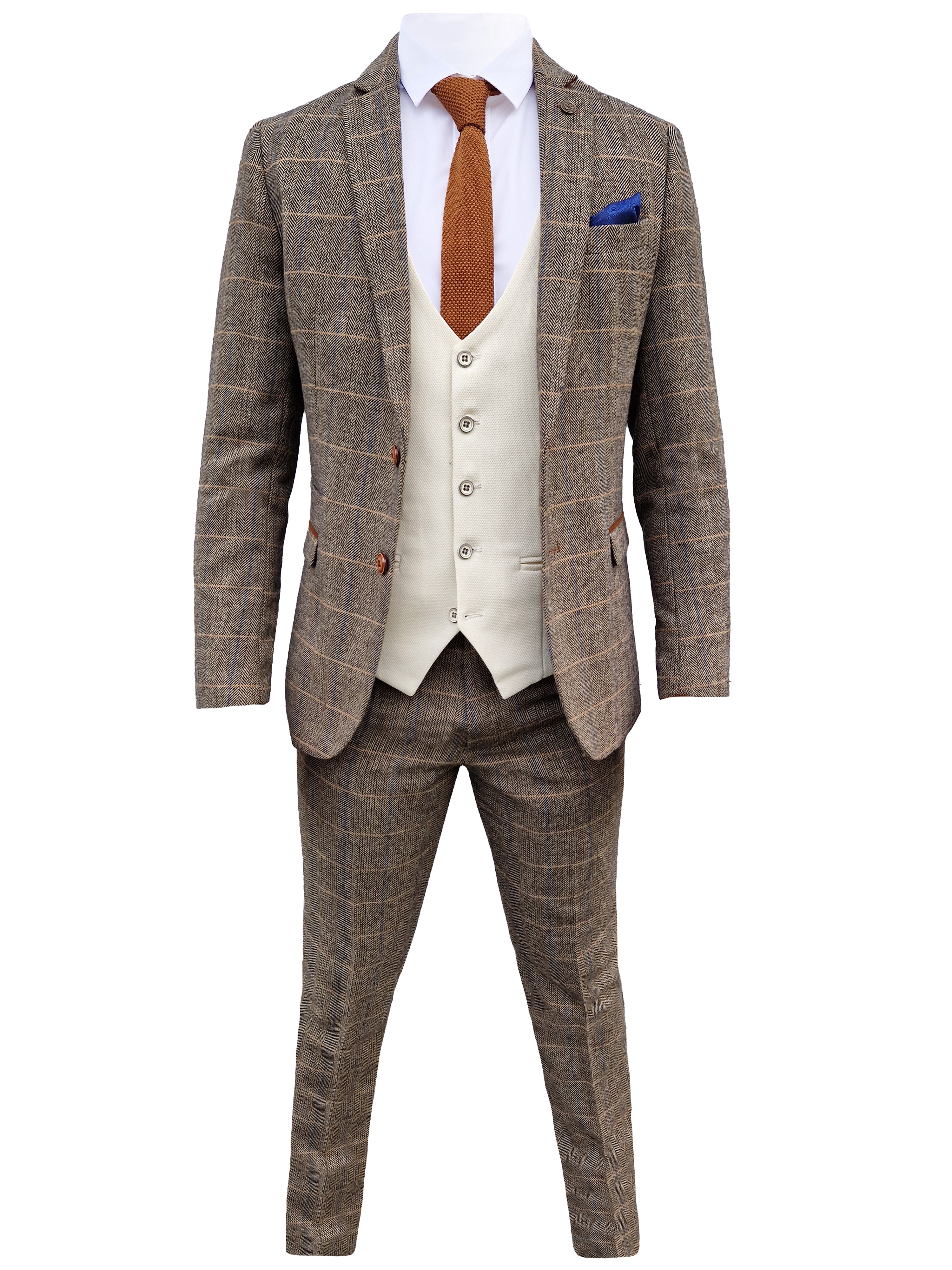 Mix and match - Costume pour hommes 3 pièces Herringbone