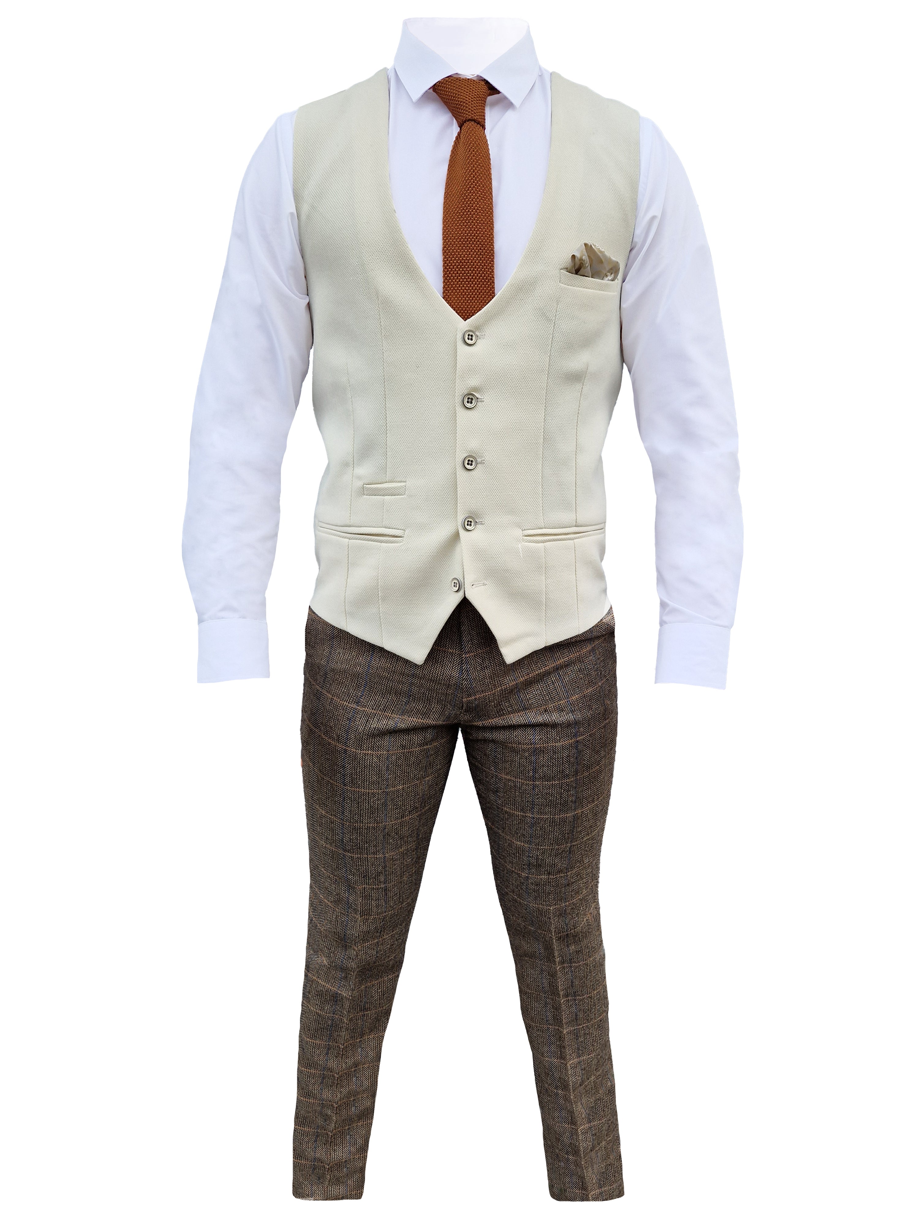 Mix and match - Costume pour hommes 3 pièces Herringbone