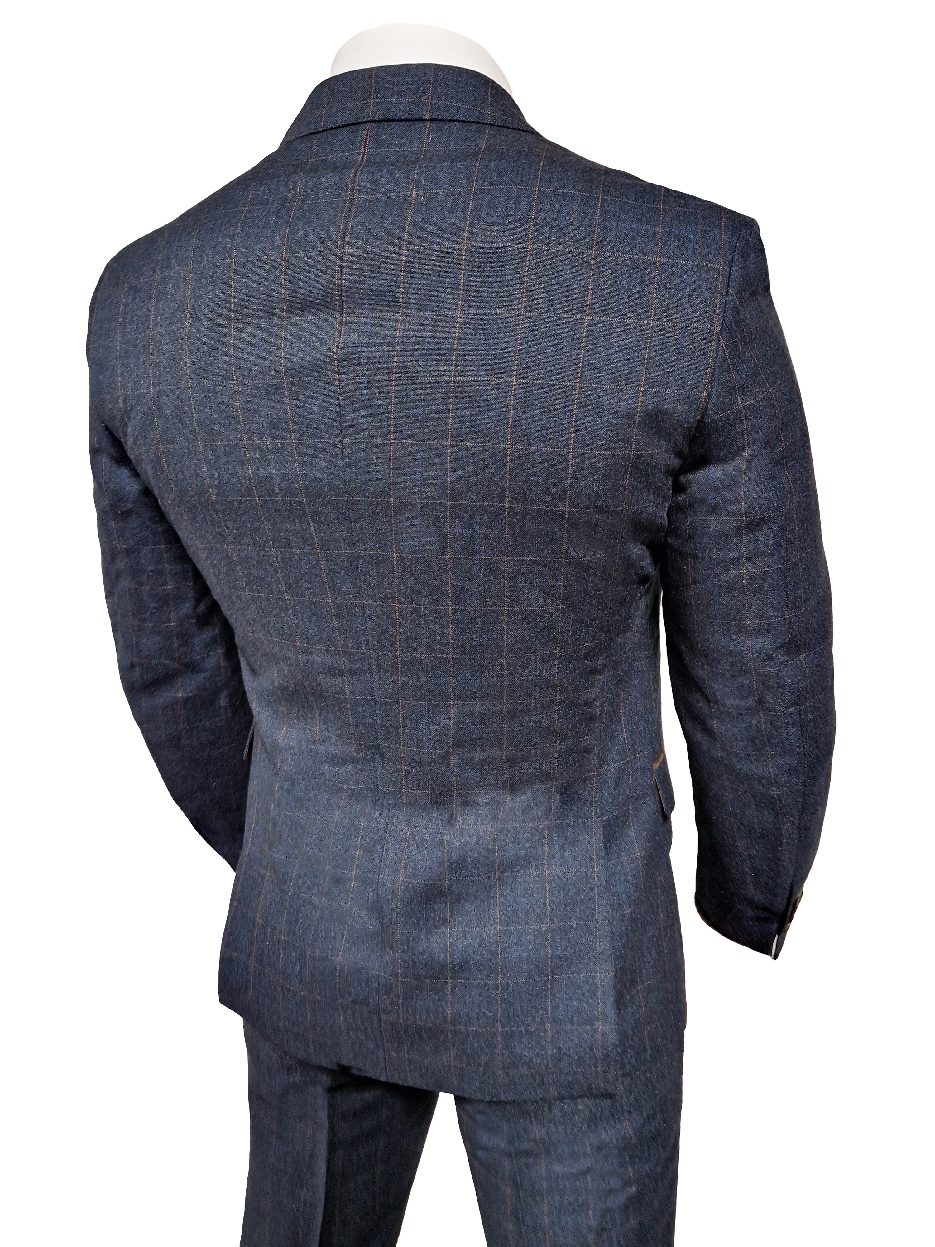 TAVERNY Admiral - Costume homme Check Marine