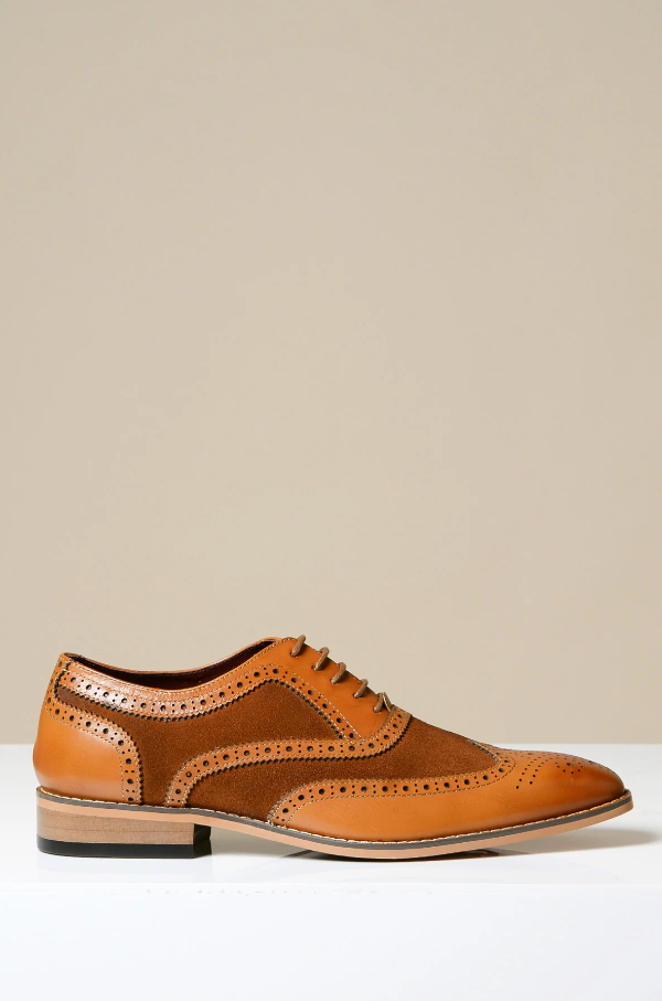 Chaussures en cuir marron Marc Darcy Bradley - Wingtip