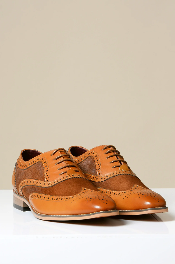 Chaussures en cuir marron, Marc Darcy Bradley - Wingtip brogue