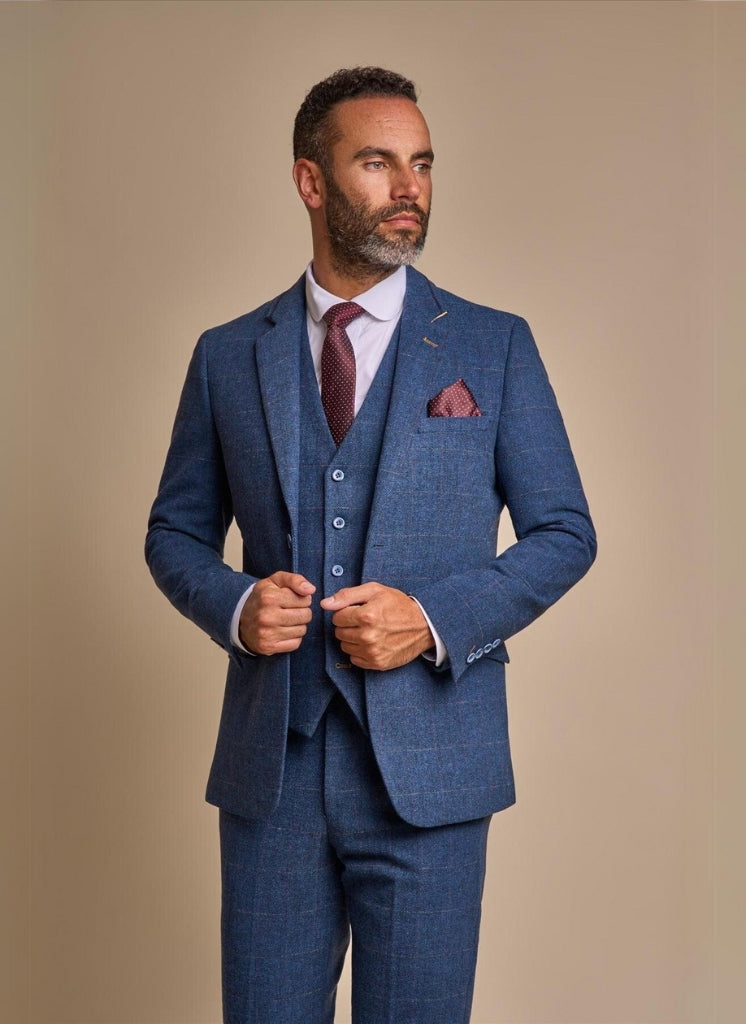 Cavani - Blazer Style Peaky Carnegi Tweed Marine