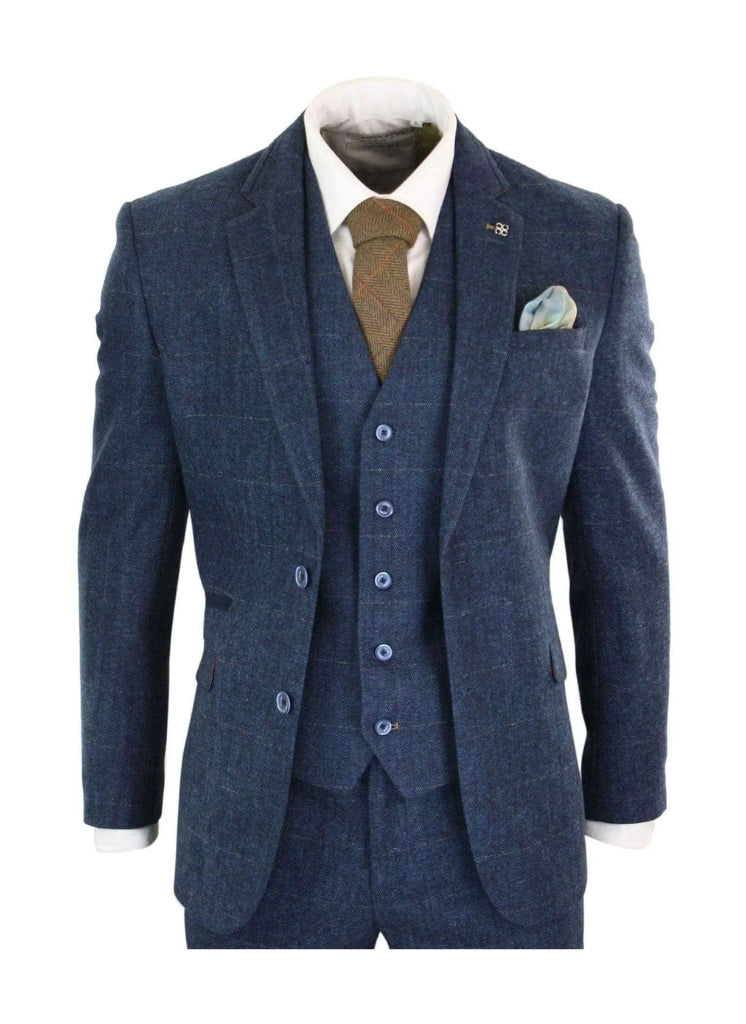 Cavani - Blazer Style Peaky Carnegi Tweed Marine