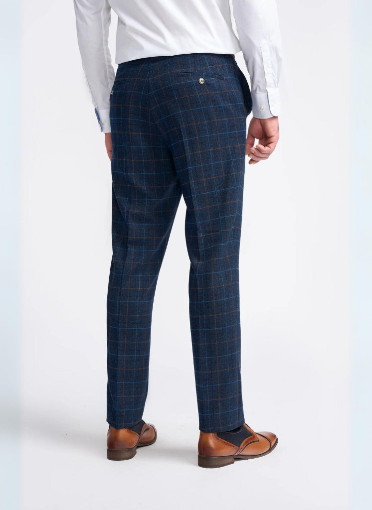 Cavani - Pantalon Tweed Cody Bleu