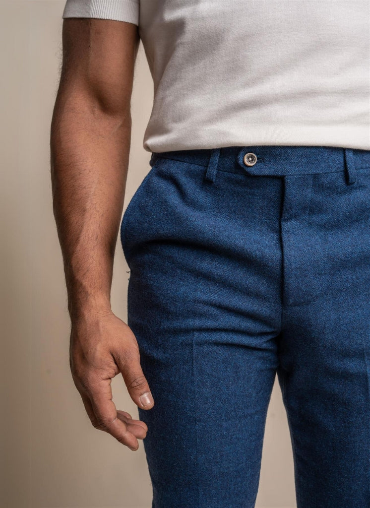 Cavani - Pantalon Tweed Orson Bleu