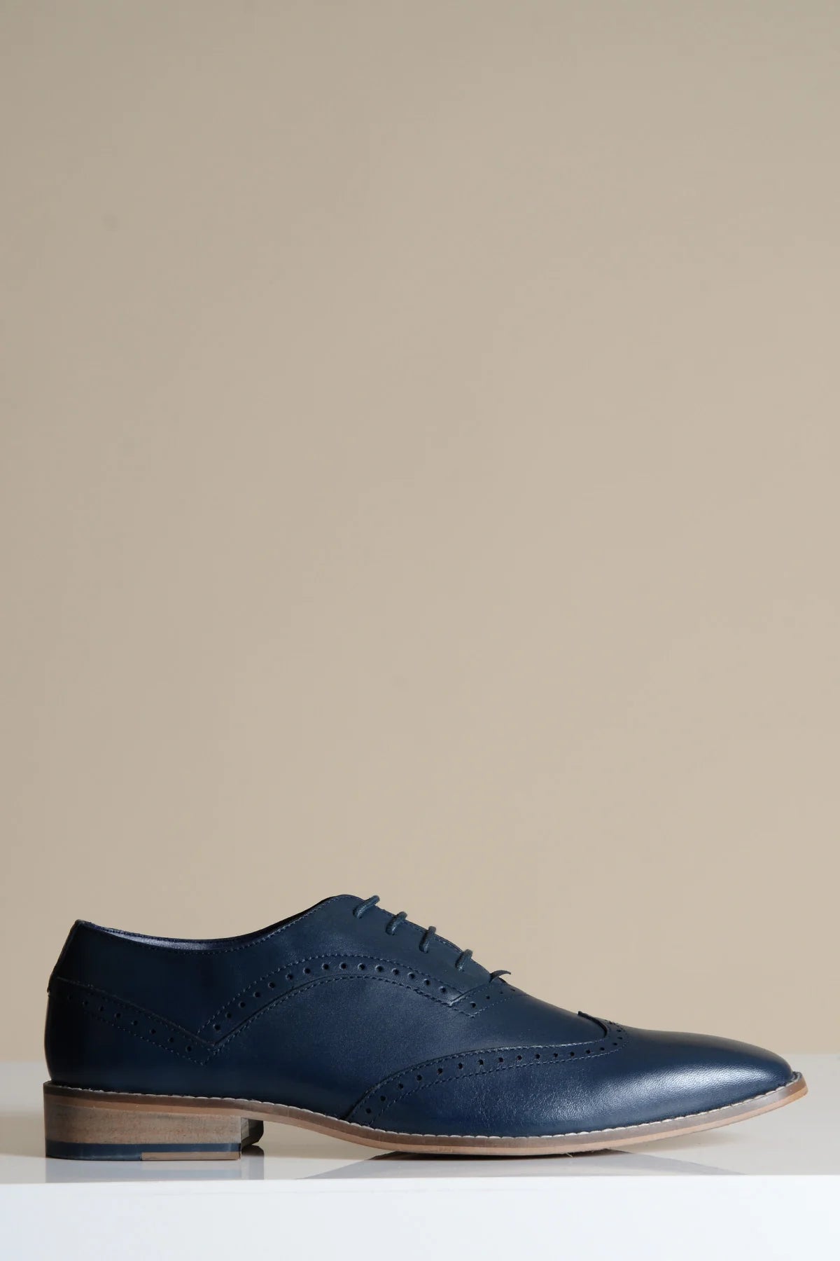 Chaussures en cuir bleu marine, Marc Darcy Dawson - Wingtip brogue