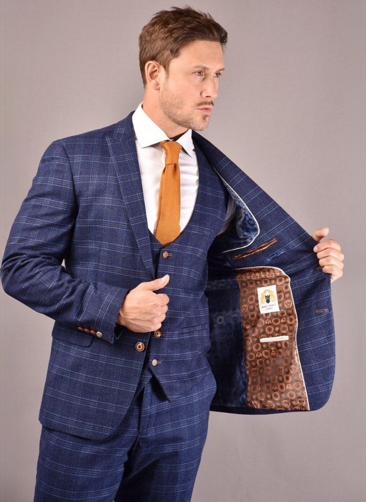 Marc Darcy - Blazer Bleu Chigwell Tweed