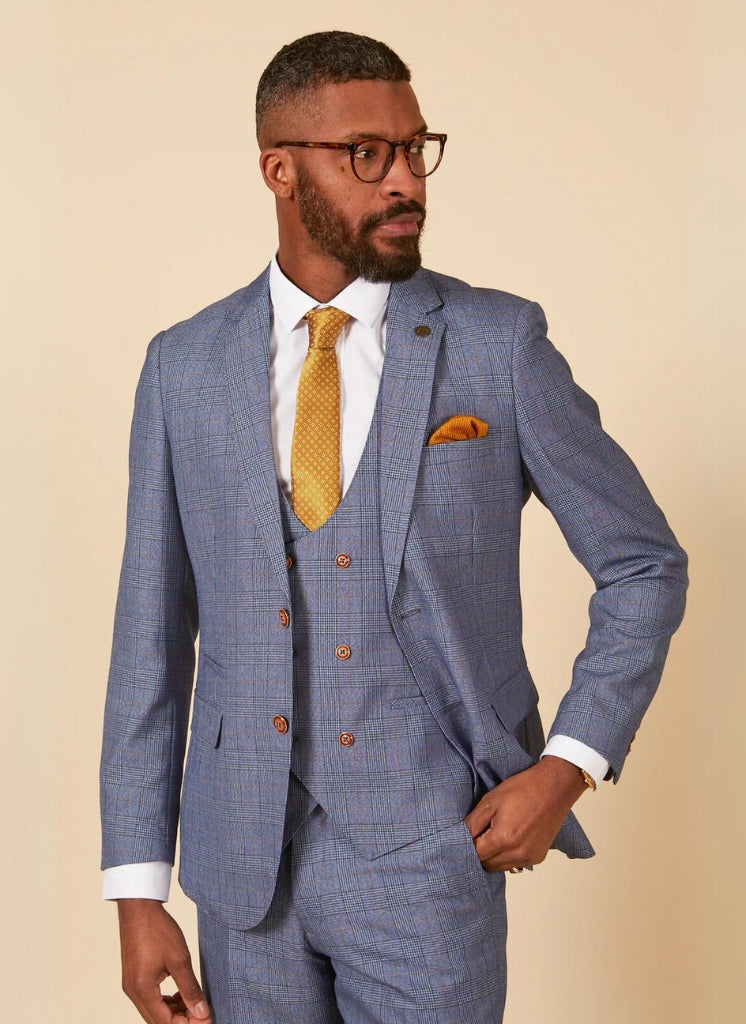 Marc Darcy - Blazer George Bleu clair Check