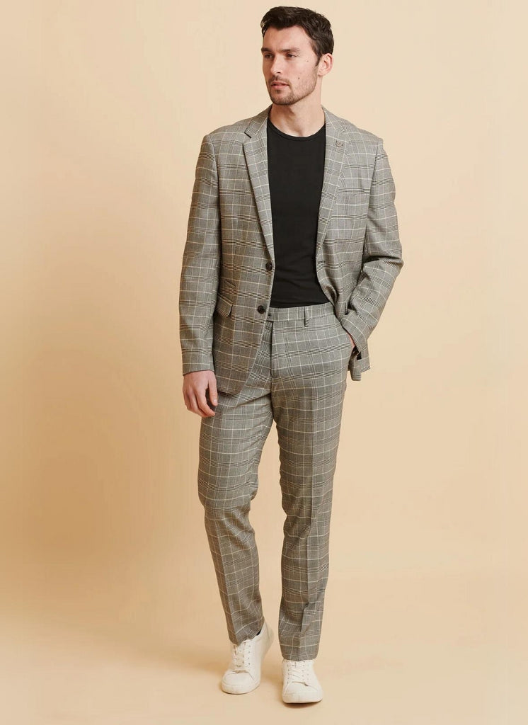 Marc Darcy - Blazer à carreaux Ross Grey Check