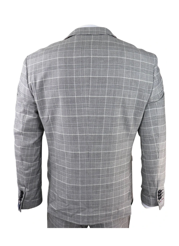 Marc Darcy - Blazer à carreaux Ross Grey Check