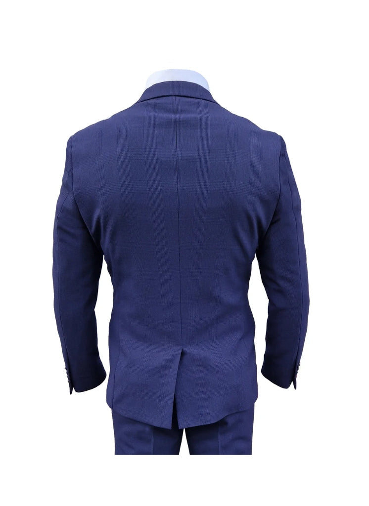 Marc Darcy - Blazer à carreaux Bleu foncé Bromley Navy