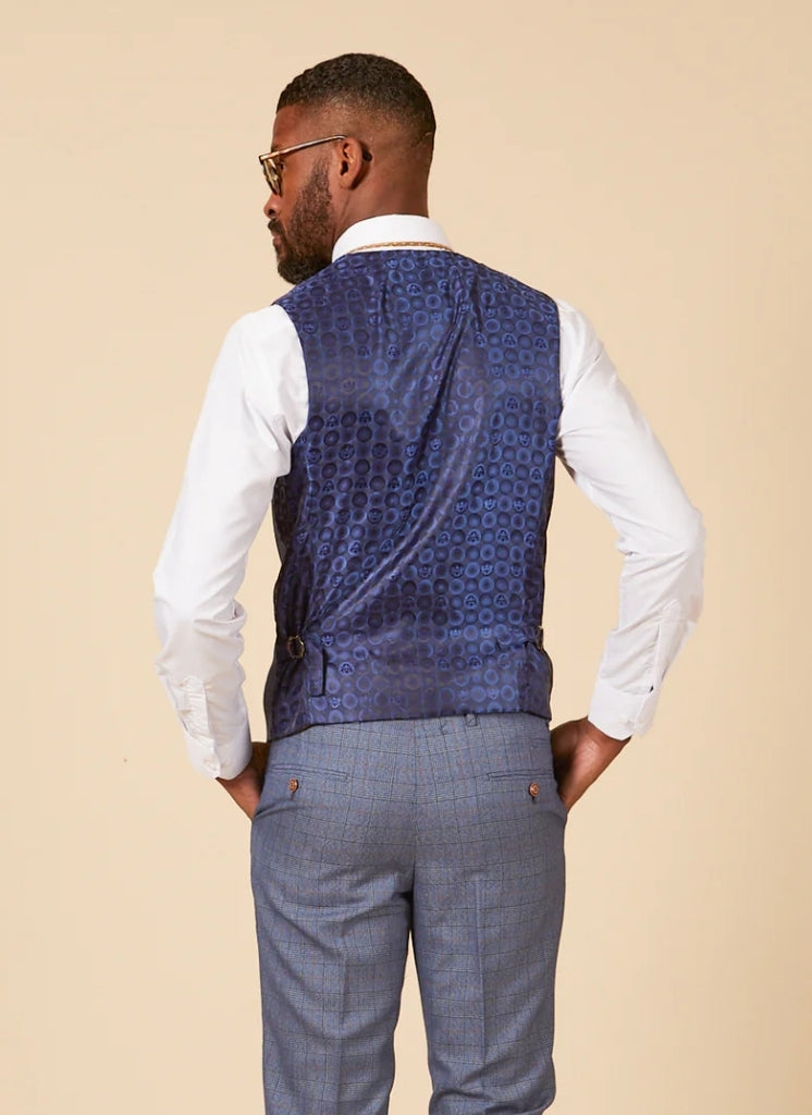 Marc-Darcy-Gilet-George-Bleu-Ciel-à-Motif-Carreaux