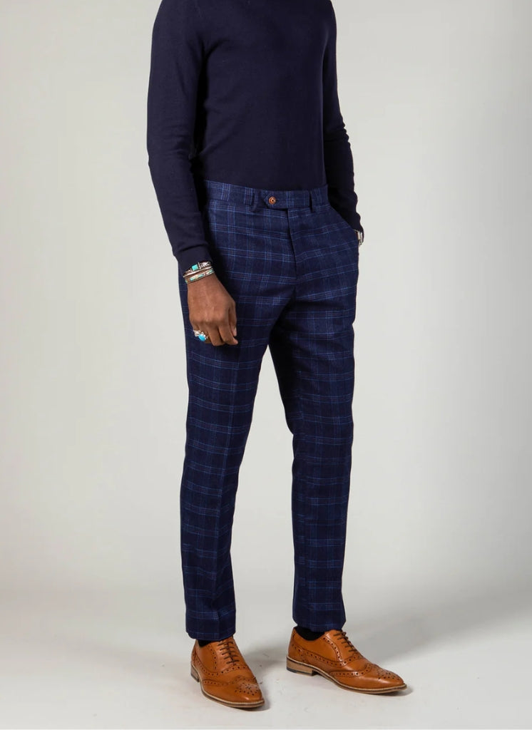 Marc Darcy - Pantalon Bleu Chigwell Tweed