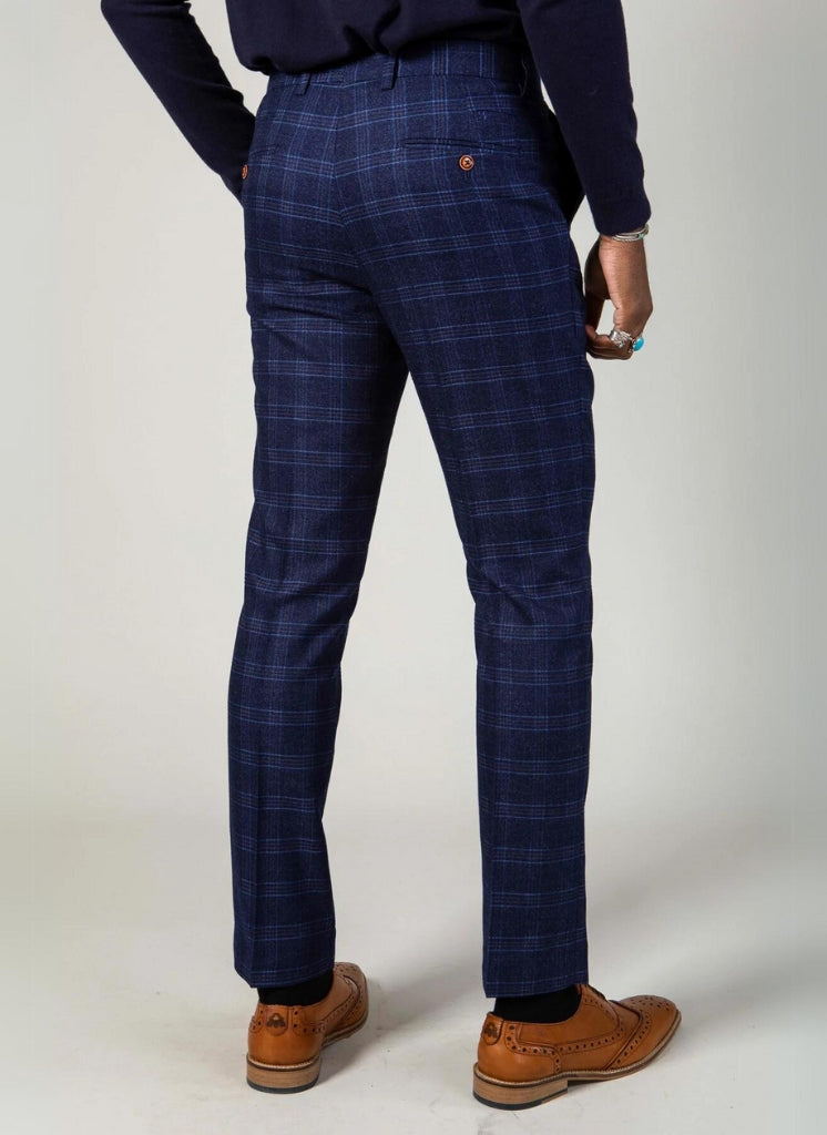 Marc Darcy - Pantalon Bleu Chigwell Tweed