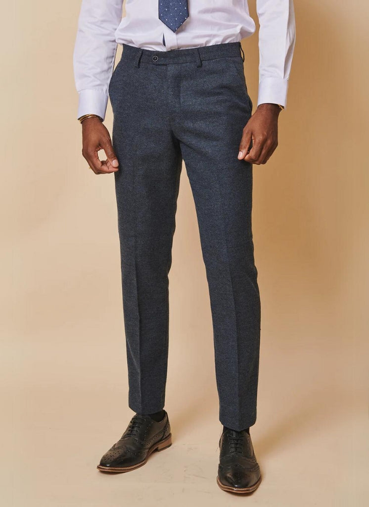 Marc Darcy - Pantalon Marlow Bleu Tweed