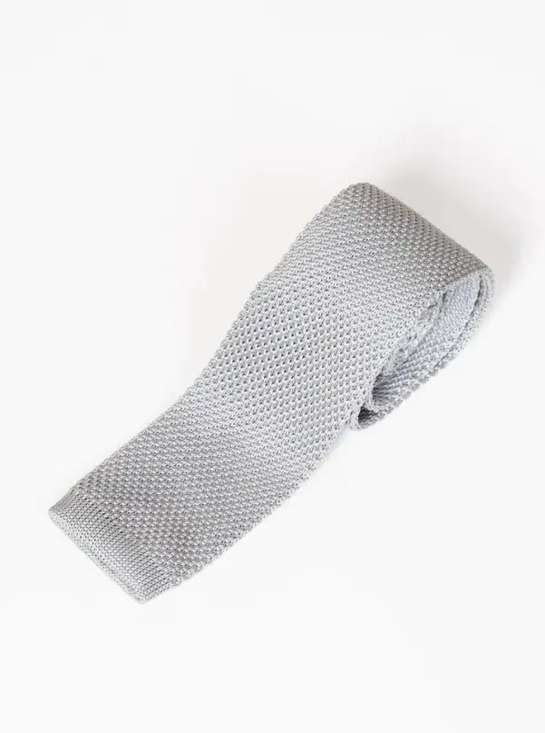 Cravate Silver Grey tricotée | Marc darcy