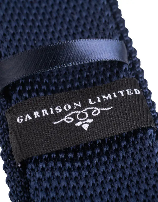 Cravate en maille coloris bleu marine - Garrison Limited