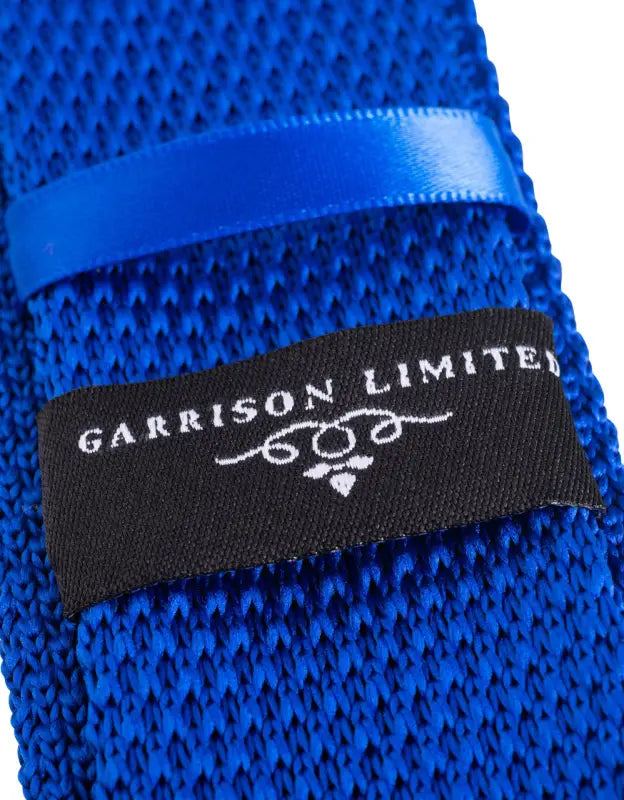 Cravate en maille coloris bleu océan - Garrison Limited