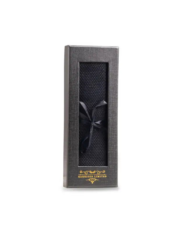 Cravate en maille coloris noir - Garrison Limited