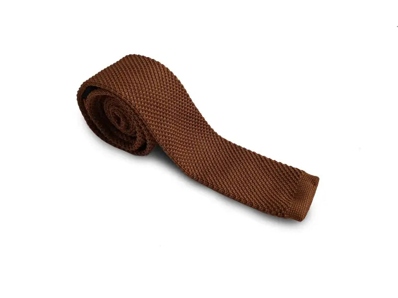 Cravate en maille coloris Rusty marron - Garrison Limited