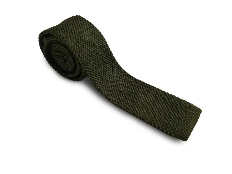 Cravate en maille coloris vert - Garrison Limited
