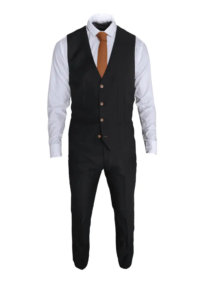 Costume noir - Max single breasted - Costume pour hommes 3 pièces